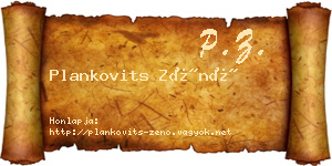 Plankovits Zénó névjegykártya
